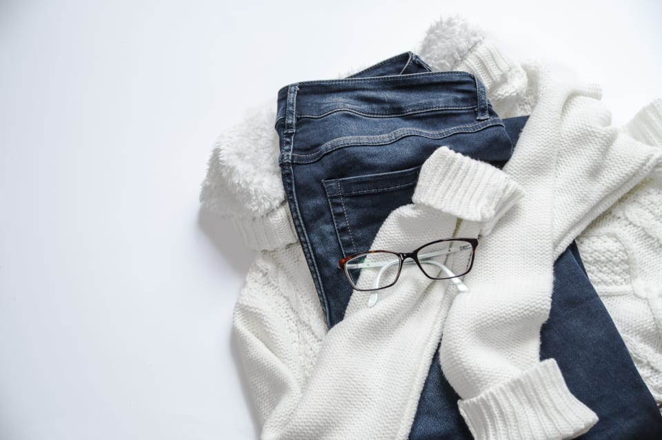Knits and denim, always