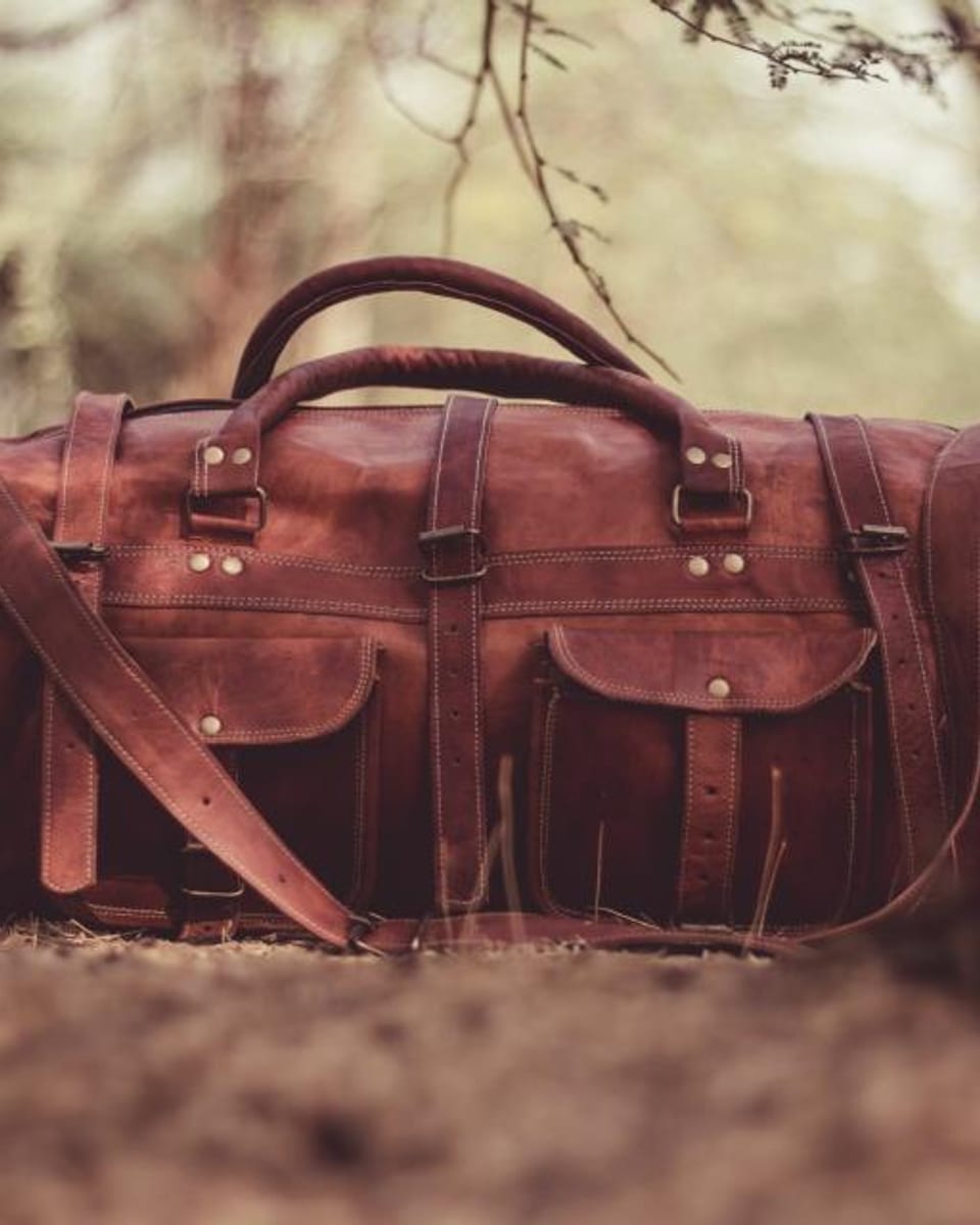 Leather Weekender