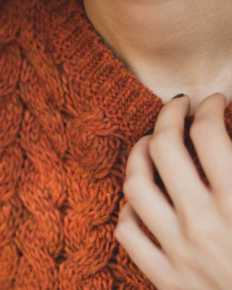 Rust Cable Knit Jumper